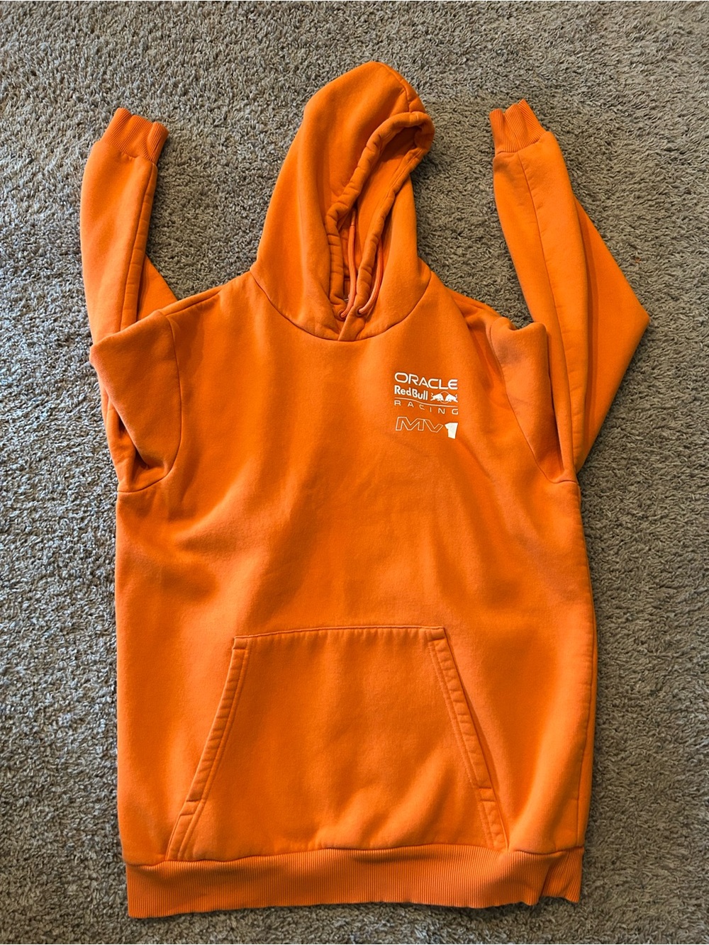 Oracle Red Bull Racing Hoodie Mens XL Orange F1 Formula 1 Castore Sweatshirt